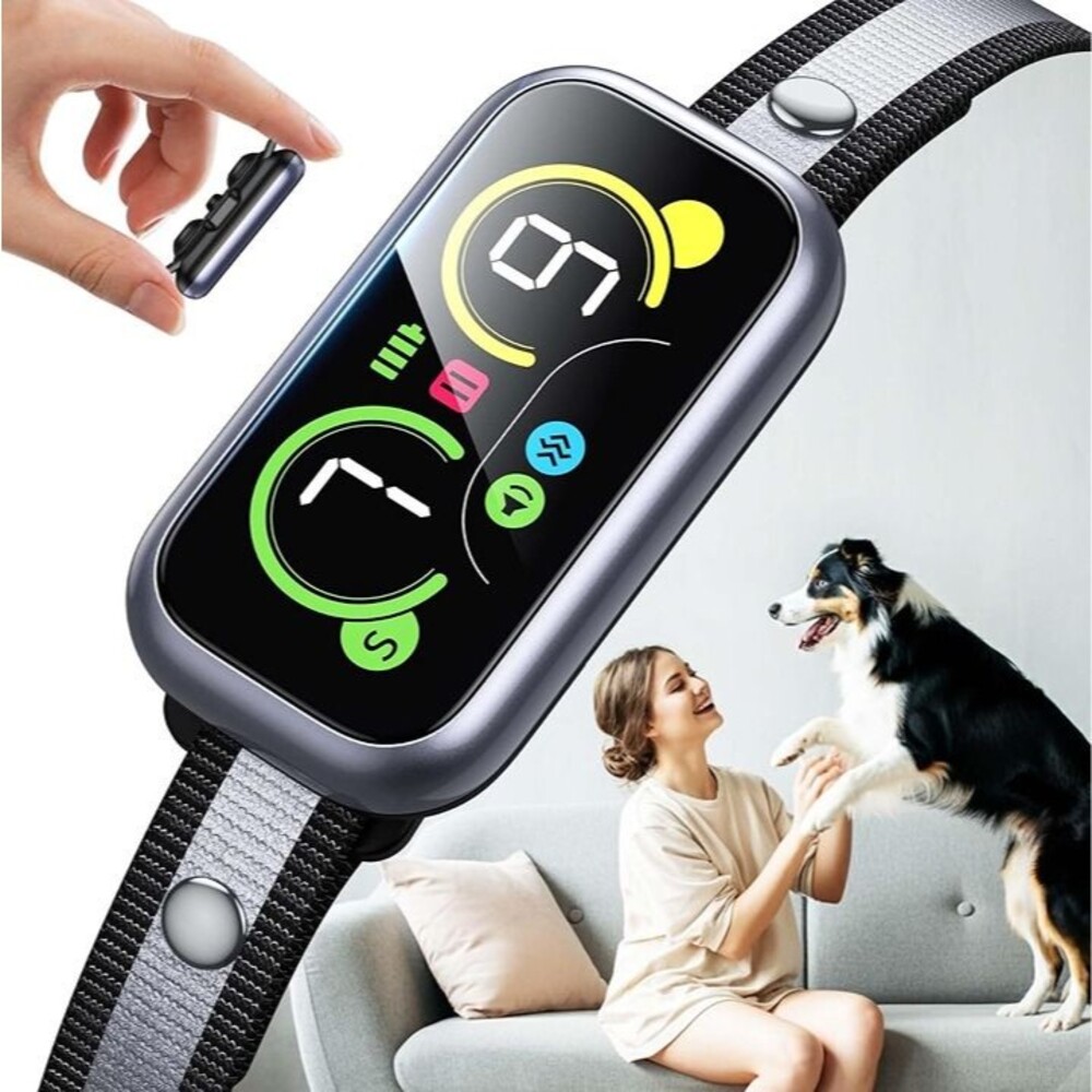 Smart Bark Collar for Dogs with Intelligent Bark Recognition, Green